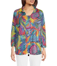 Ali Miles Tropical Multi Print Button Front Tank Set