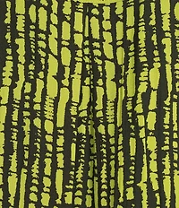 Ali Miles Woven Black Stroke Print Point Collar 3/4 Sleeve Button Front Tunic