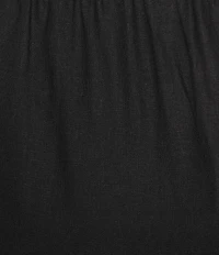 Ali Miles Woven Button Detail Pull-On Ankle Pants