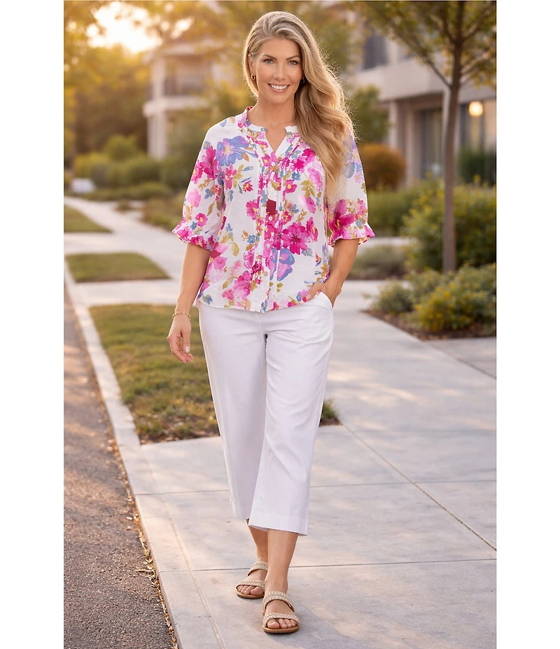 Ali Miles Woven Cropped Pants