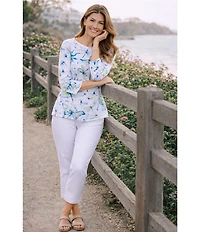 Ali Miles Woven Cropped Pants