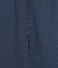 Ali Miles Woven Drawstring With Elastic Waistband Straight Leg Crop Length Pants