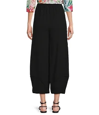 Ali Miles Woven Elastic Waist Straight Leg Pull-On Pants