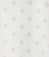 Ali Miles Woven Multi Dot Round Neck Short Sleeve Frayed Hem Tunic