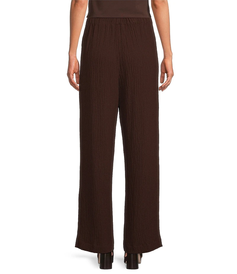Ali Miles Woven Pull-On Wide Leg Ankle Length Pants