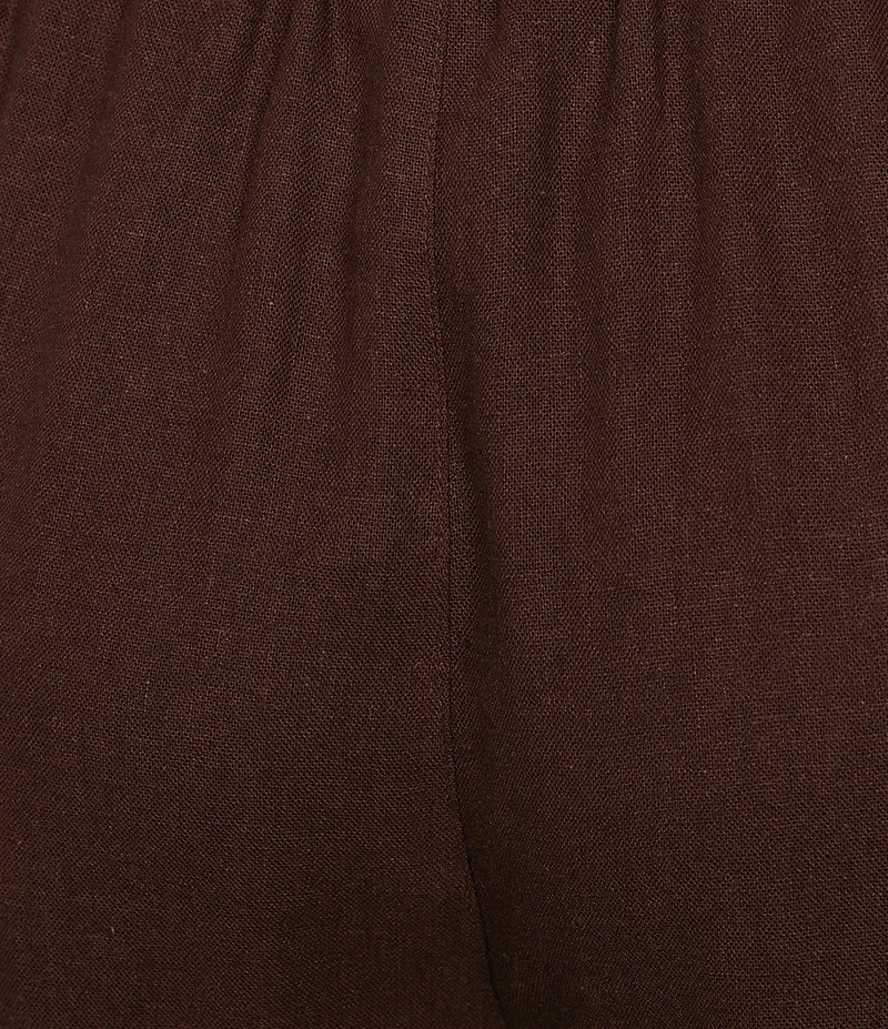 Ali Miles Woven Wide Leg Knit Ribbed Elastic Waistband Pull On Coordinating Pants