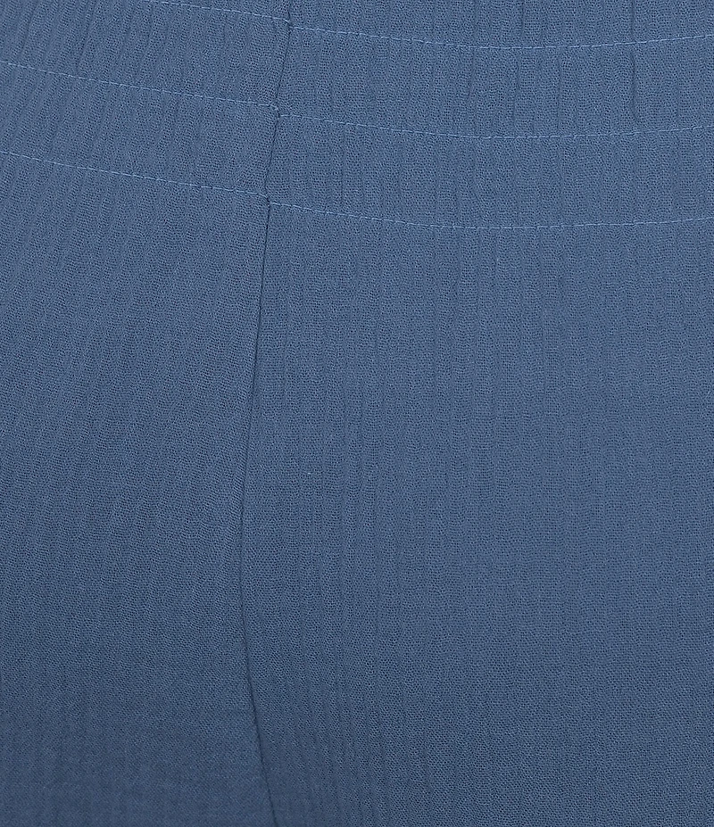 Ali Miles Woven Wide-Leg Pull-On Cropped Pants