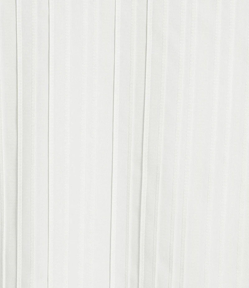 Ali Miles Woven Yarn-Dyed Stripe Wire Collar 3/4 Sleeve Button Front Placket Shirt