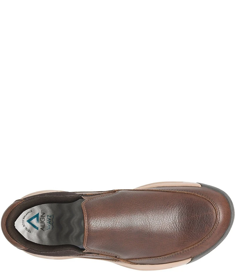 ALIGN Men's Elliott Water Resistant Leather Slip On Sneakers