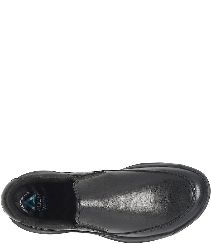ALIGN Men's Elliott Water Resistant Leather Slip On Sneakers
