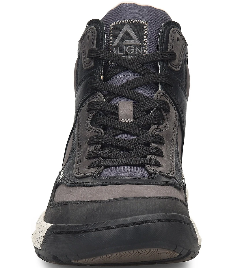 ALIGN Men's Enzo Water Resistant Leather and Suede High Top Sneakers
