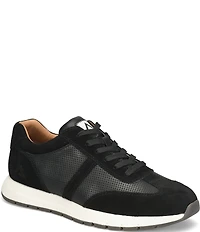 ALIGN Men's Hudson Perforated Leather Suede Sneakers