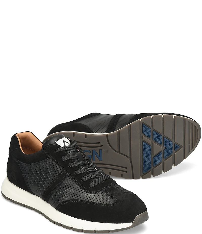 ALIGN Men's Hudson Perforated Leather Suede Sneakers