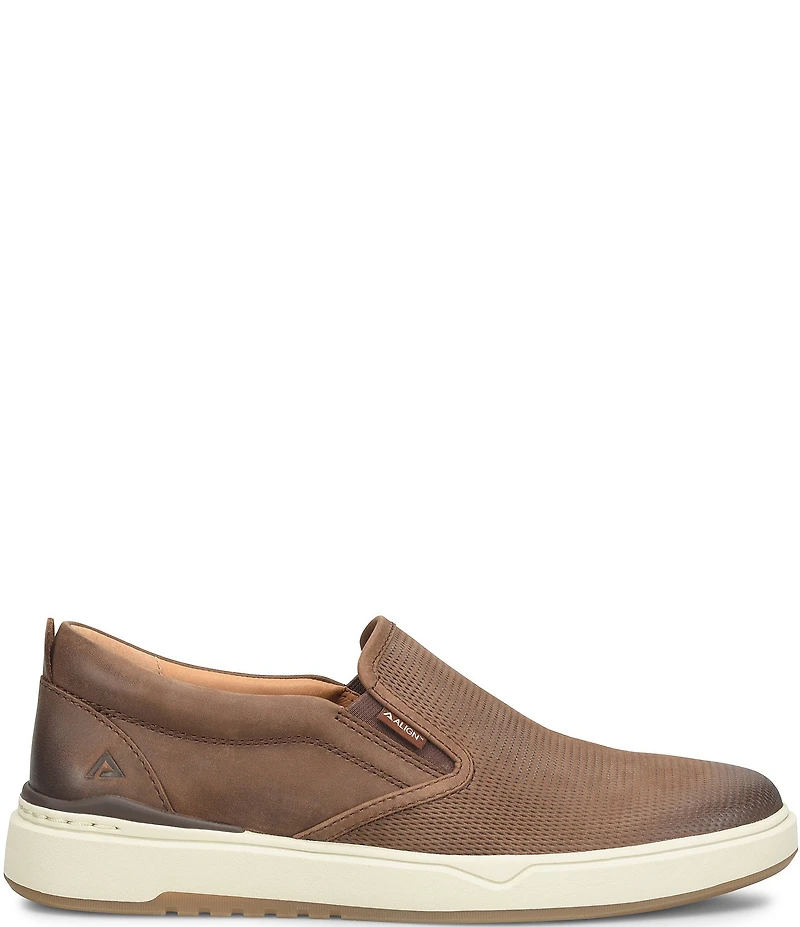 ALIGN Men's Jacob Oily Distressed Leather Slip-On Sneakers