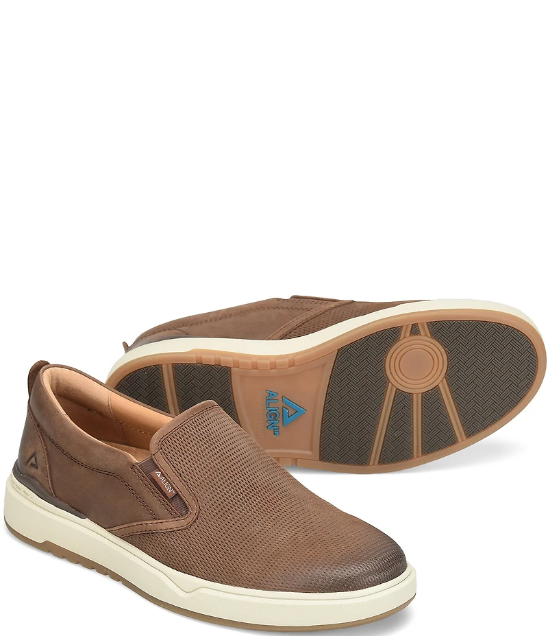 ALIGN Men's Jacob Oily Distressed Leather Slip-On Sneakers