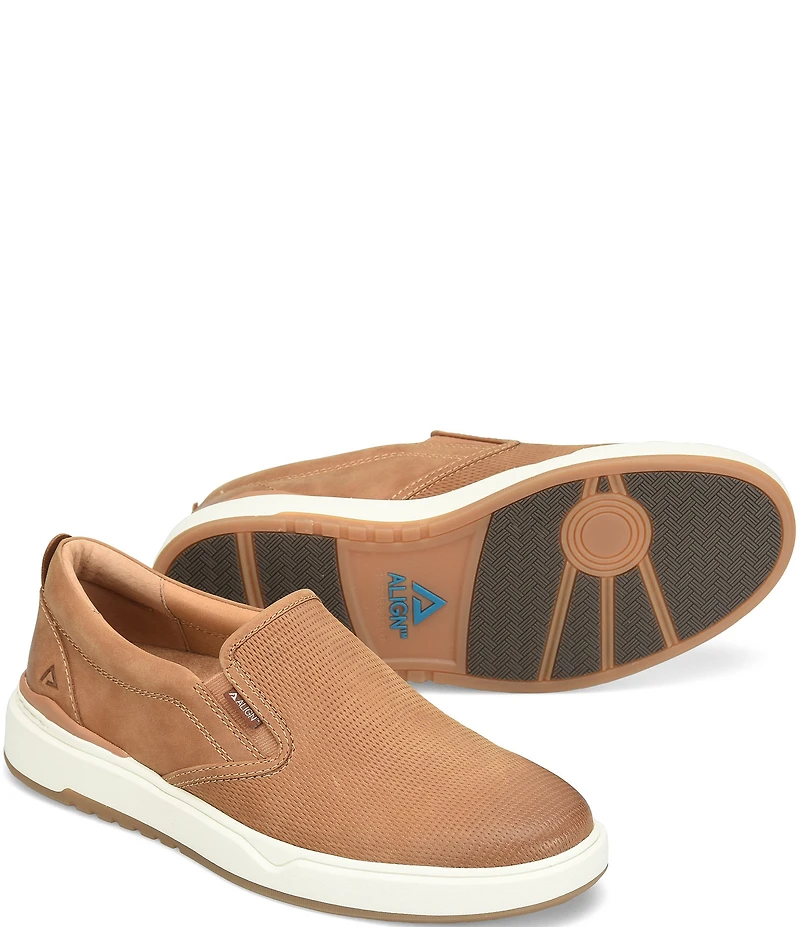 ALIGN Men's Jacob Oily Distressed Leather Slip-On Sneakers