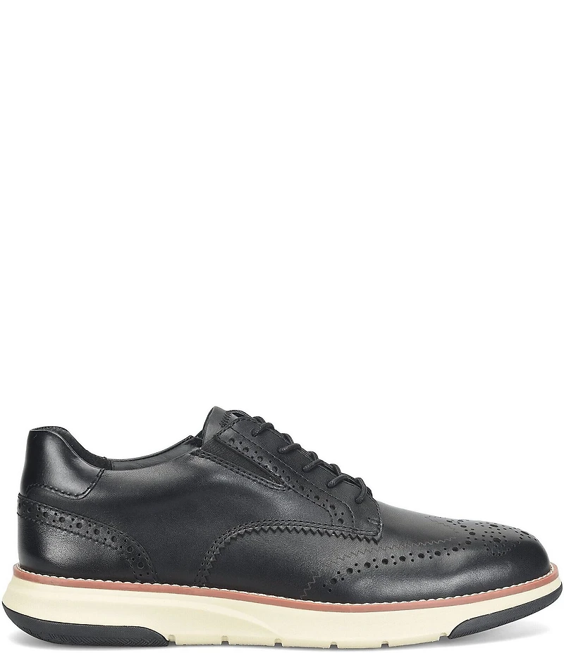 ALIGN Men's Sterling Leather Hybrid Brogue Detail Wingtip Oxfords