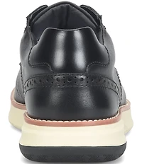 ALIGN Men's Sterling Leather Hybrid Brogue Detail Wingtip Oxfords