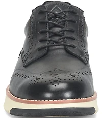 ALIGN Men's Sterling Leather Hybrid Brogue Detail Wingtip Oxfords