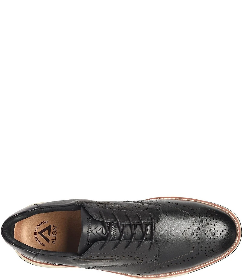 ALIGN Men's Sterling Leather Hybrid Brogue Detail Wingtip Oxfords