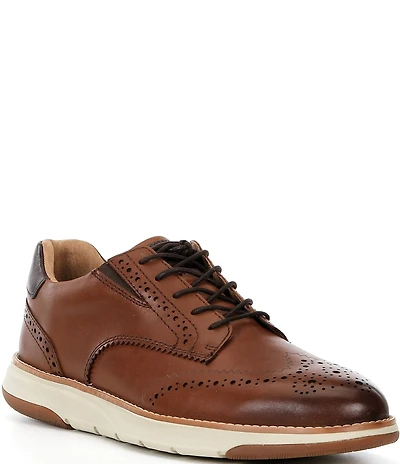 ALIGN Men's Sterling Leather Hybrid Brogue Detail Wingtip Oxfords