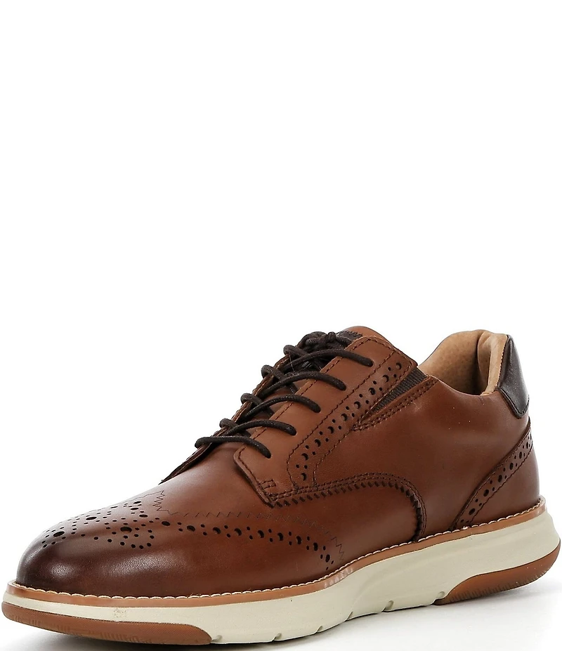 ALIGN Men's Sterling Leather Hybrid Brogue Detail Wingtip Oxfords