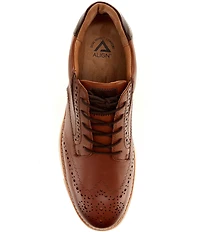 ALIGN Men's Sterling Leather Hybrid Brogue Detail Wingtip Oxfords