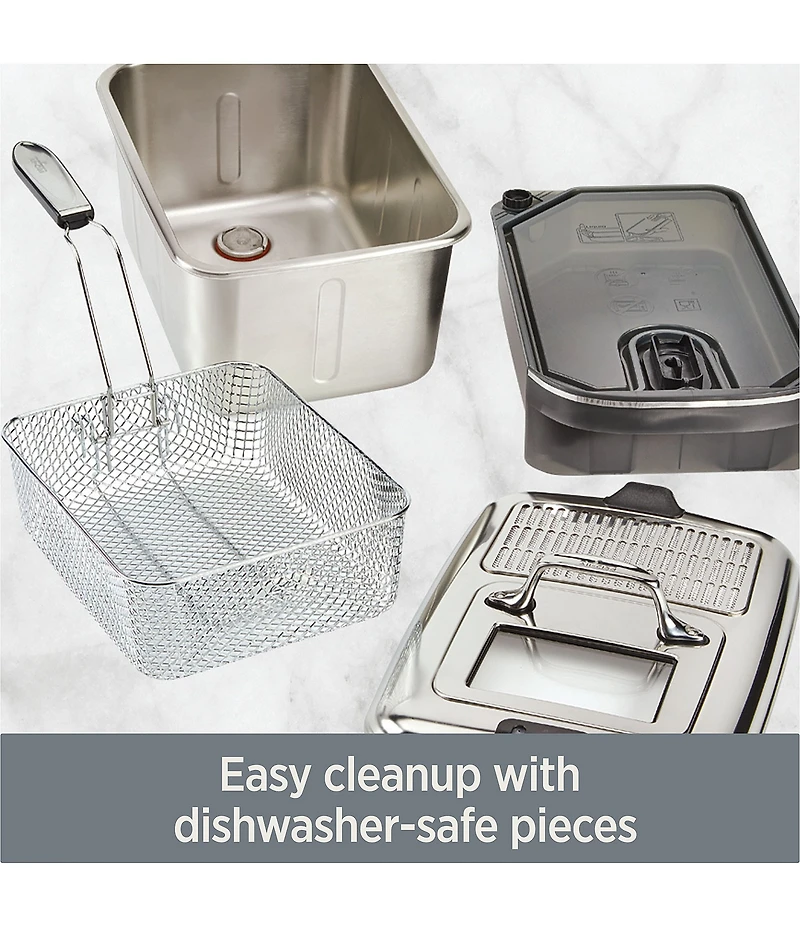 All-Clad Pro Stainless Steel Deep Fryer with Digital Timer and Adjustable Temperature
