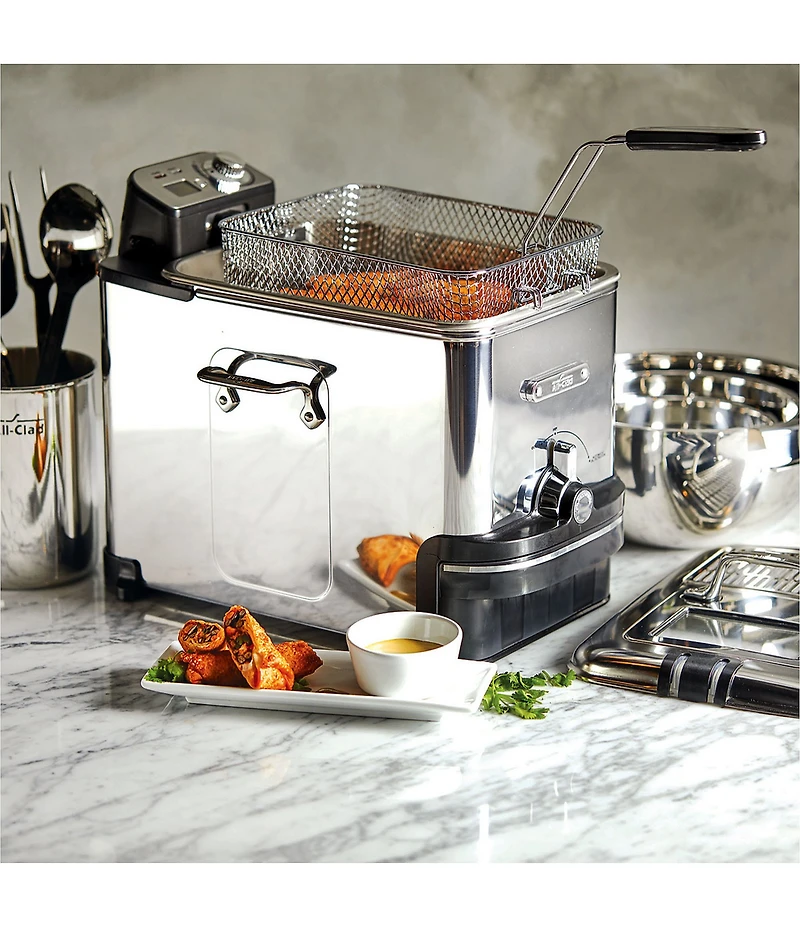 All-Clad Pro Stainless Steel Deep Fryer with Digital Timer and Adjustable Temperature