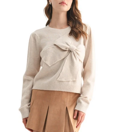 All in Favor Big Bow Sweater