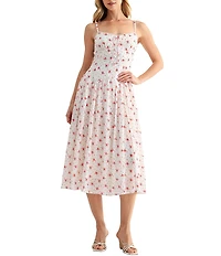 All in Favor Cami Drop Waist Midi Dress