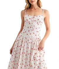 All in Favor Cami Drop Waist Midi Dress