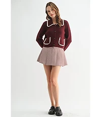 All in Favor Collard Button Front Cardigan