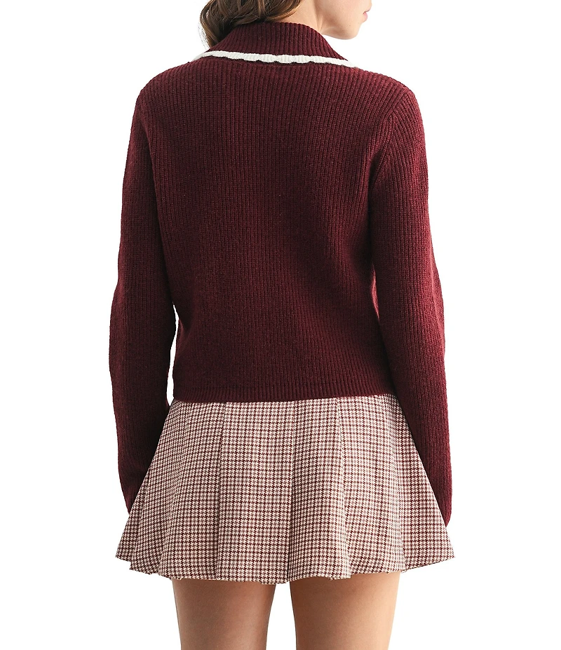 All in Favor Collard Button Front Cardigan