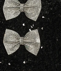 All in Favor Embellished Three Bow Mini Dress