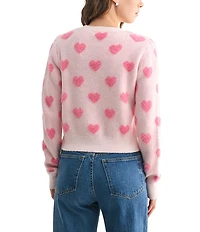 All in Favor Heart Long Sleeve Cardigan