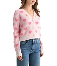 All in Favor Heart Long Sleeve Cardigan