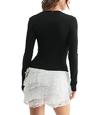 All In Favor Knit Long Sleeve Top