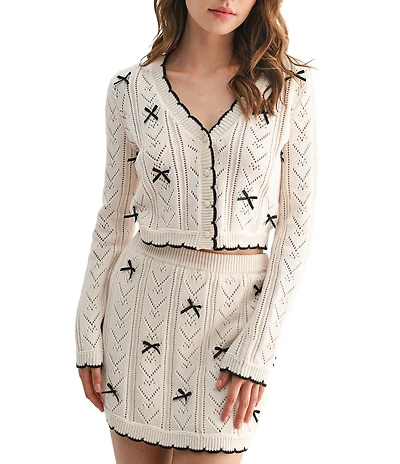 All in Favor Long Sleeve Bow Cardigan