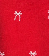 All in Favor Metallic Bow Embellishment Sweater