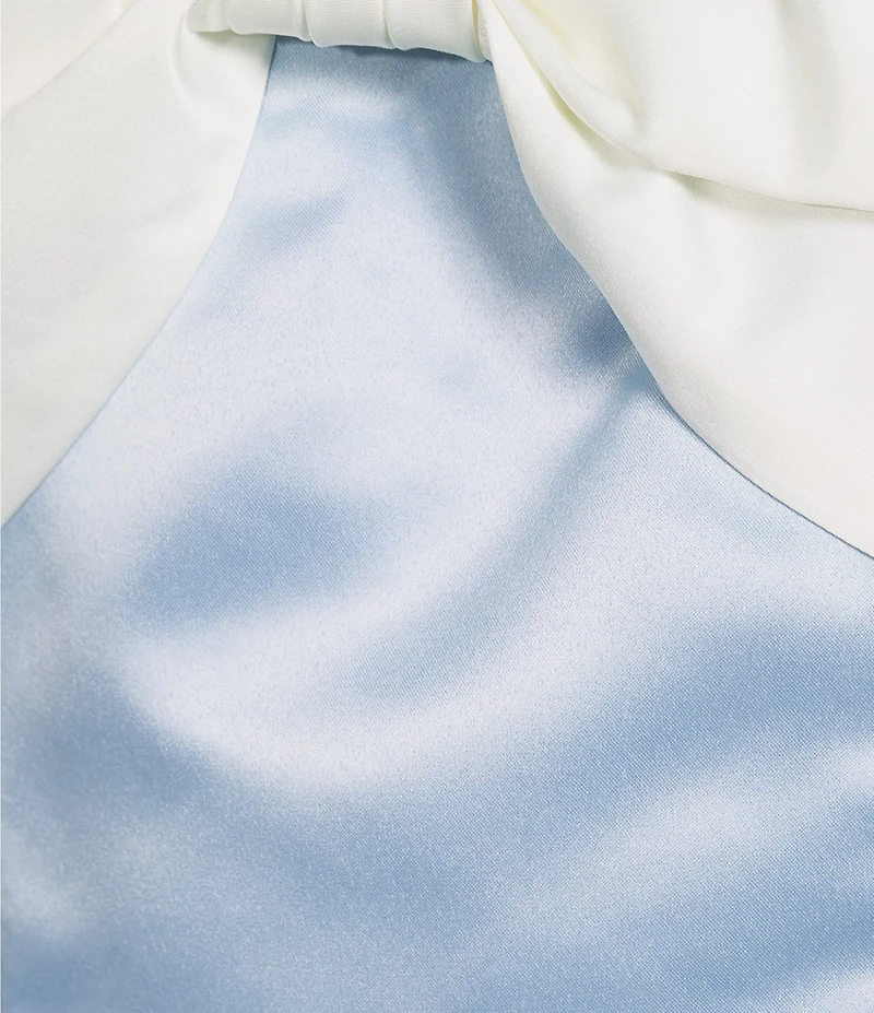 All in Favor Strapless Off-The-Shoulder Bow Mini Dress