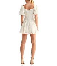 All in Favor Short Sleeve Lace Mini Dress