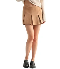 All in Favor Suede Mini Skort