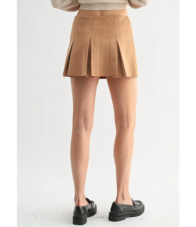 All in Favor Suede Mini Skort