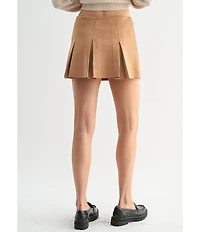 All in Favor Suede Mini Skort