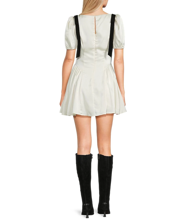 All in Favor V-Neck Drop Waist Mini Dress