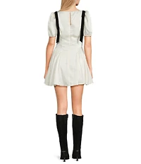 All in Favor V-Neck Drop Waist Mini Dress