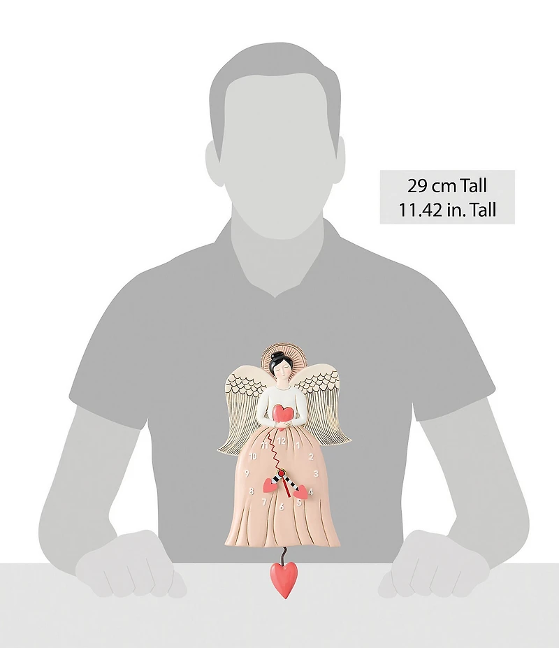 Allen Designs Angel Love Wall Clock