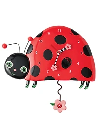 Allen Designs by Enesco Dotty the Smiling Ladybug Battery-Operated Sculpted Pendulum Wall Clock