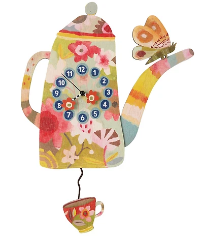 Allen Designs Cup Of Time Wood Wall Clock